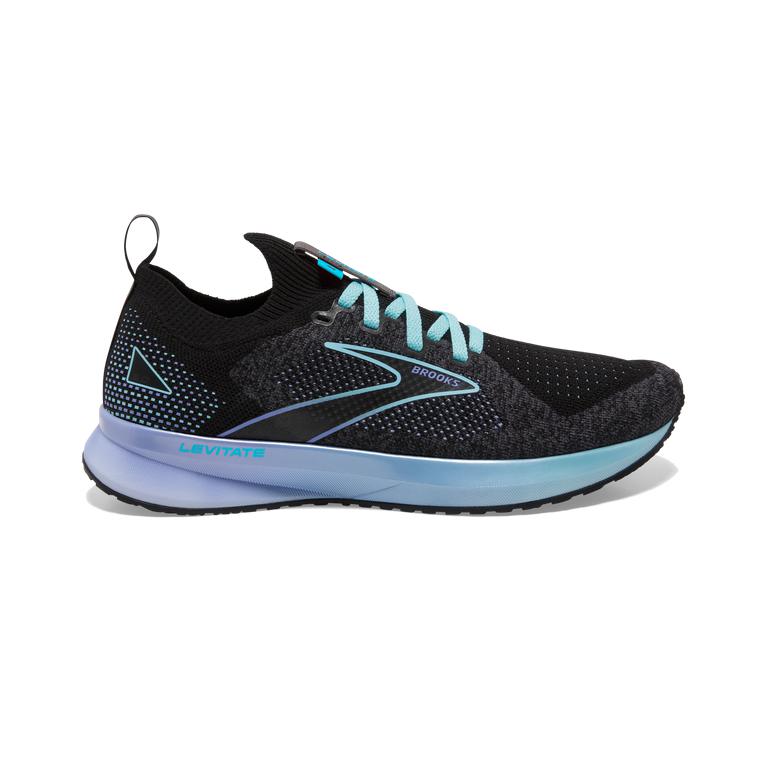 Brooks Levitate Stealthfit 5 - Womens Energy Return Road Running Shoes - Bluefish/Cornflower/Black (